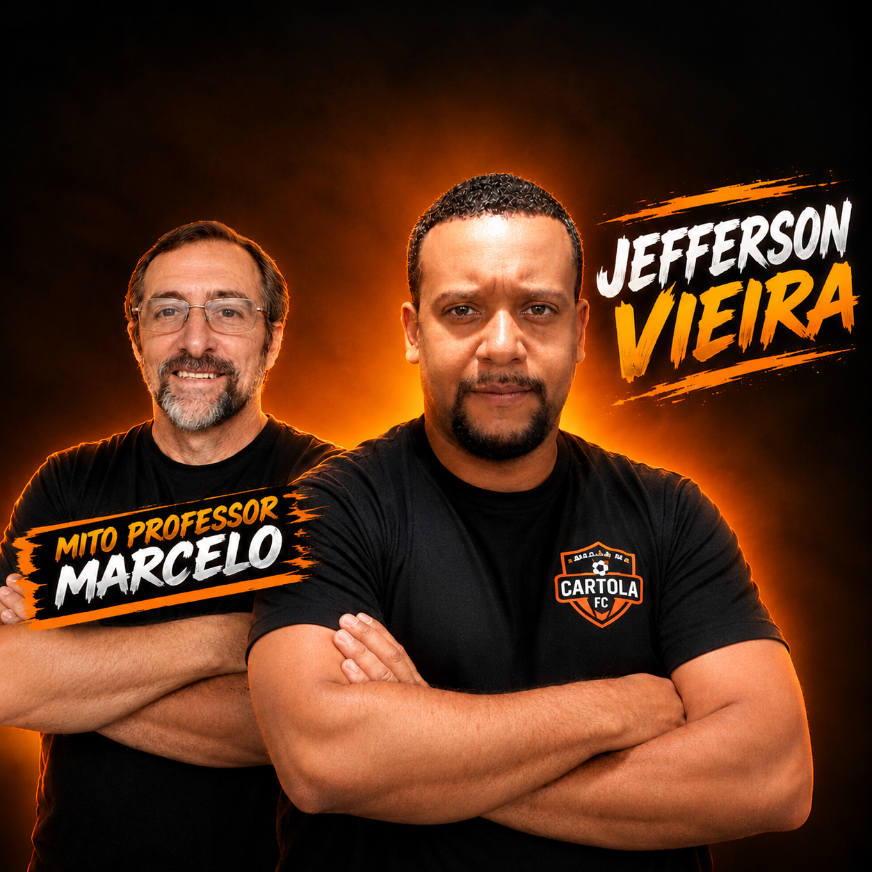 Jefferson Vieira e o professor Marcelo, do Lendas do Cartola